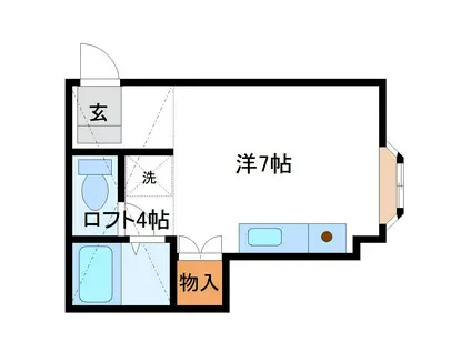 パルコール台原(ワンルーム/1階)の間取り写真