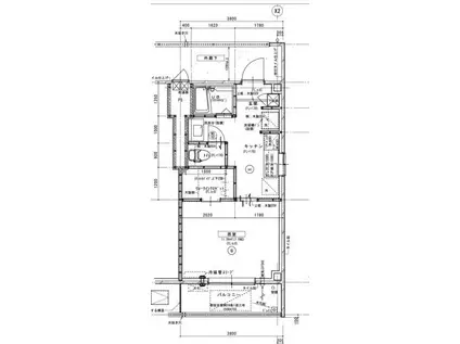 ノースガーデン(1K/3階)の間取り写真