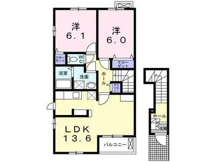 グラン・リーオIII(1LDK/1階)の間取り写真