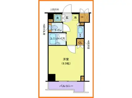 ルーブル武蔵新城(1K/4階)の間取り写真