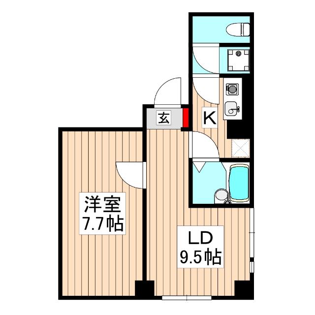 齋藤ビル(1LDK/B1階)の間取り写真