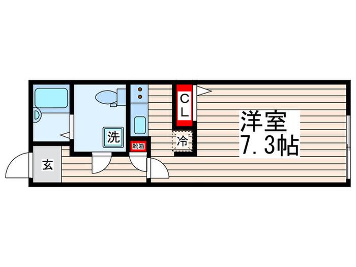 BRIGHT西葛西(ワンルーム/4階)の間取り写真
