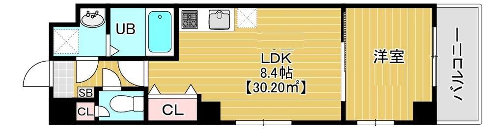 ソレイユ北砂(1LDK/3階)の間取り写真