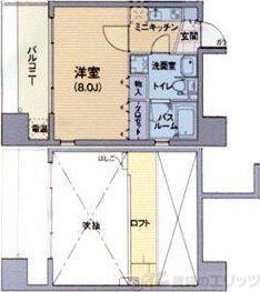 プロスペクト中之島(1K/12階)の間取り写真