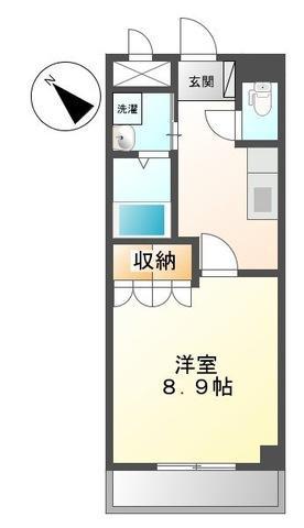 ブエナビスタ(1K/1階)の間取り写真