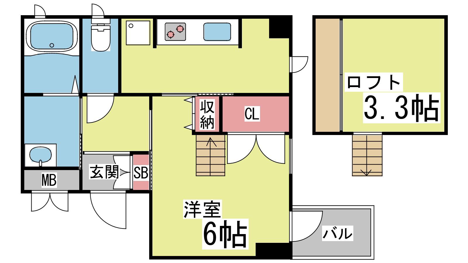 エスペランサ灘駅前(1K/5階)の間取り写真