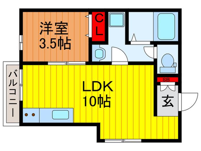 FSTYLE(1LDK/3階)の間取り写真