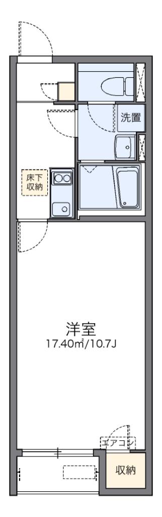 レオネクスト姫路さいしょう(1K/1階)の間取り写真