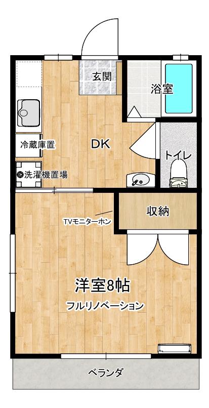 サングリーン・コジマ(1DK/1階)の間取り写真