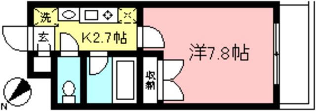 PIAREFRE(1K/2階)の間取り写真