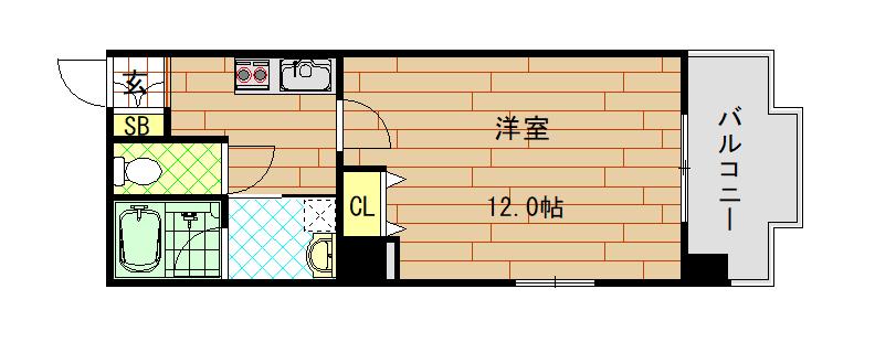サイプレス小阪駅前(1K/5階)の間取り写真