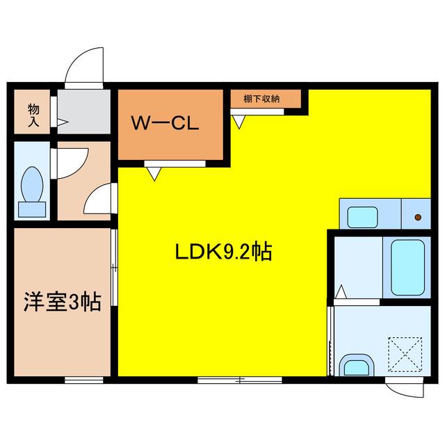 KOS NOGINOMORI(1LDK/2階)の間取り写真