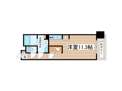 中ノ坂レジデンス(ワンルーム/3階)の間取り写真