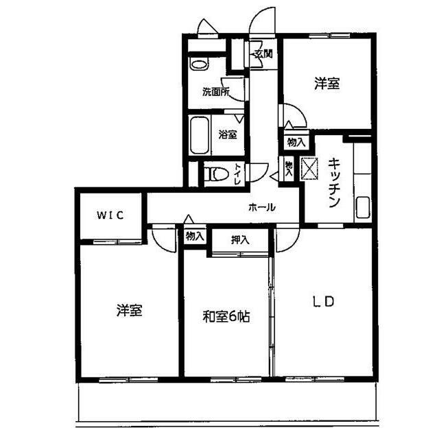 エクセレント和泉(3LDK/2階)の間取り写真