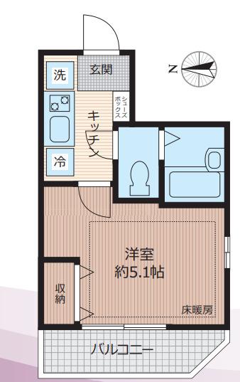 ピアコートTM東武練馬 壱番館(1K/3階)の間取り写真