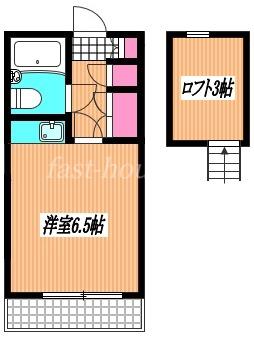 ウイックス三鷹(ワンルーム/2階)の間取り写真