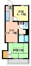 サンハイツ新栄(2DK/6階)の間取り写真