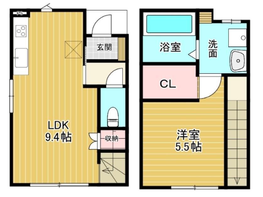 GOOD HILLS金泉寺I(1LDK/1階)の間取り写真