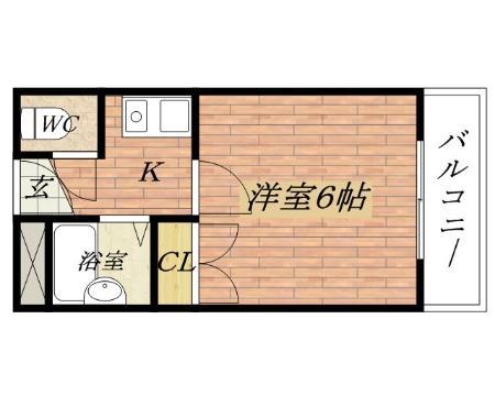 末広13番館(1K/3階)の間取り写真