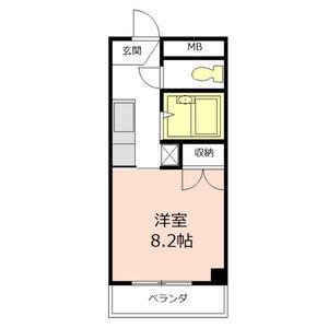 グローリアス城II(1K/3階)の間取り写真