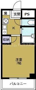 LAKIAMAISON弁天町(1K/6階)の間取り写真