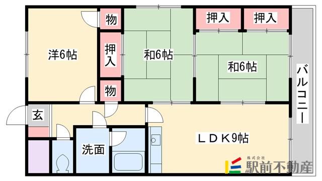 セントラル22(3LDK/1階)の間取り写真