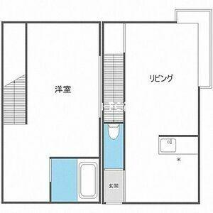 グランステージ北13条(1LDK/2階)の間取り写真