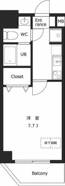 S-FORT戸田公園(1K/11階)の間取り写真