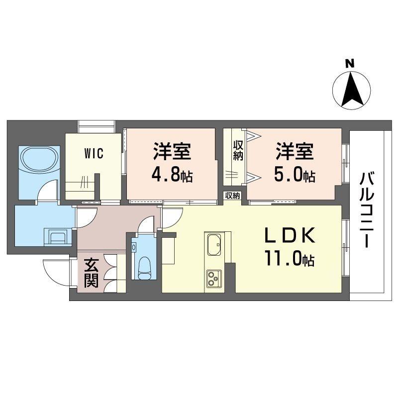 コート ボヌール(2LDK/3階)の間取り写真