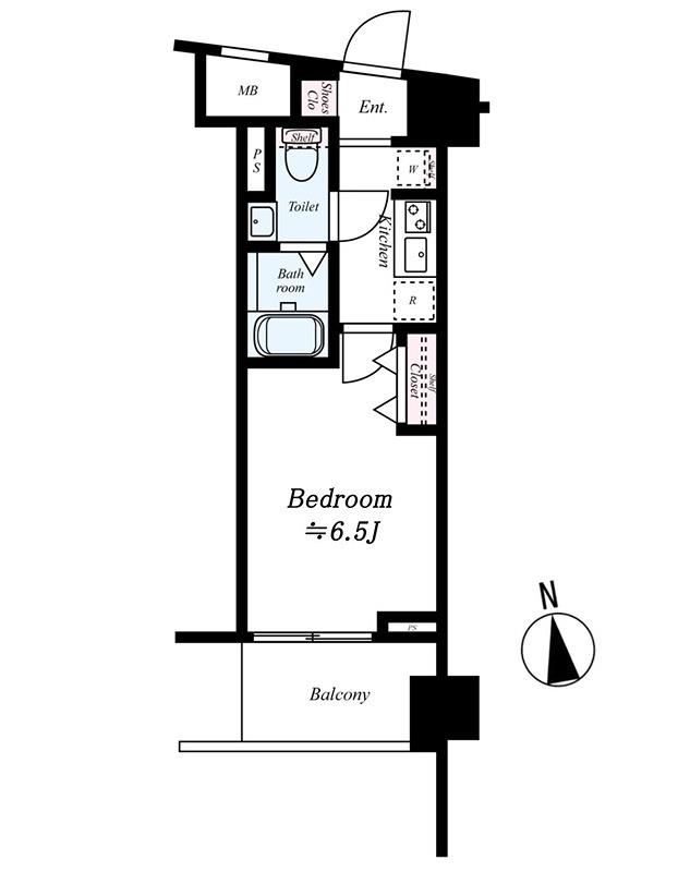 RISING PLACE桜木町三番館(1K/3階)の間取り写真