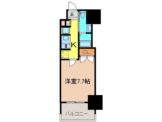 プラウドフラット浅草駒形(1K/5階)の間取り写真