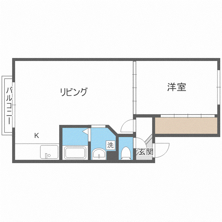 シエンツイム北光(1LDK/3階)の間取り写真