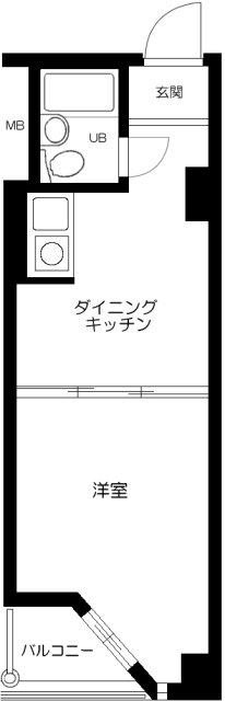 インペリアル赤坂フォラム(1DK/3階)の間取り写真