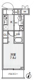 ALIVIS志村三丁目(1K/3階)の間取り写真