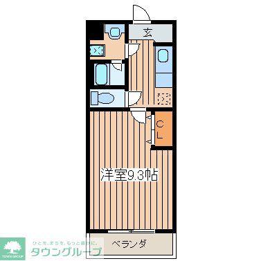 シャトンノアール(1K/1階)の間取り写真