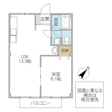 DR壱番館(1LDK/1階)の間取り写真