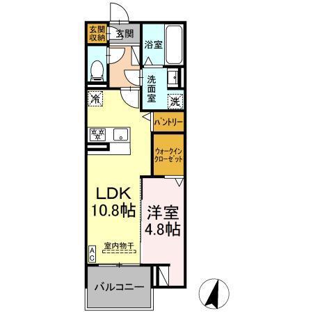 DIOSPERSIMMON長泉 I棟(1LDK/1階)の間取り写真