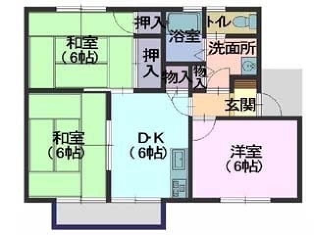 メゾンT(3DK/2階)の間取り写真