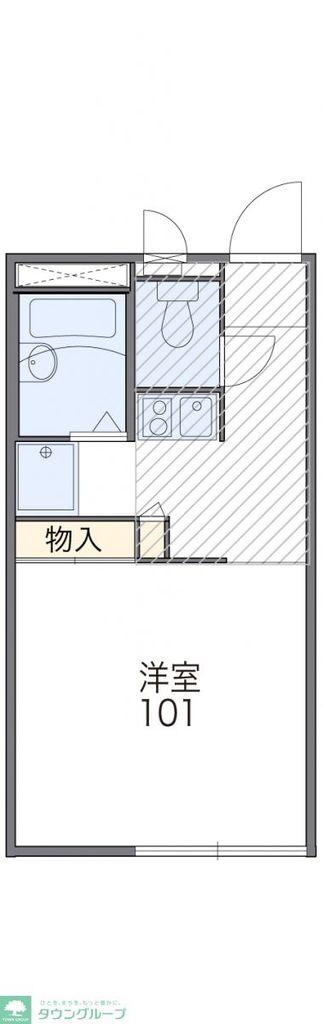 レオパレスヴィーブル(1K/1階)の間取り写真