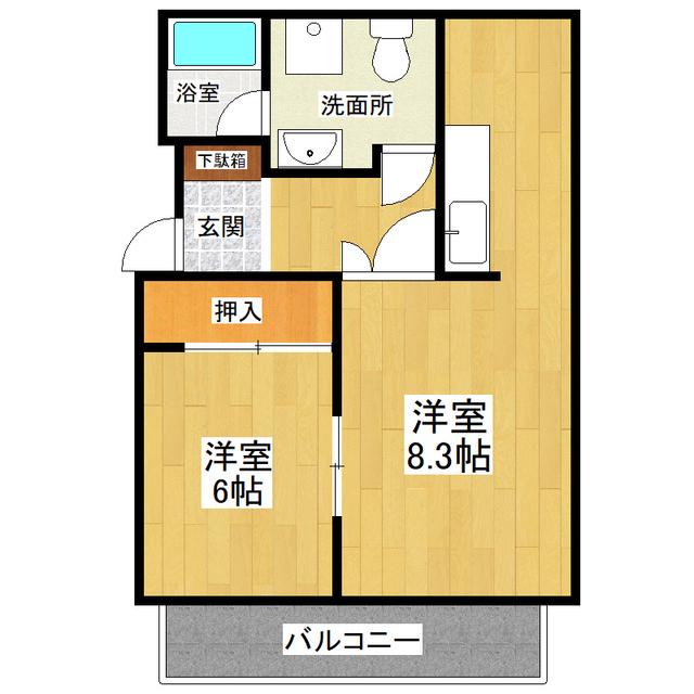 コーポNS(1LDK/1階)の間取り写真