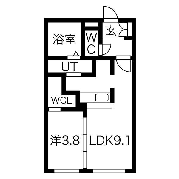 BT.KIKUSUI(1LDK/5階)の間取り写真