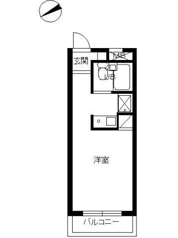スカイコート新宿第7(ワンルーム/2階)の間取り写真