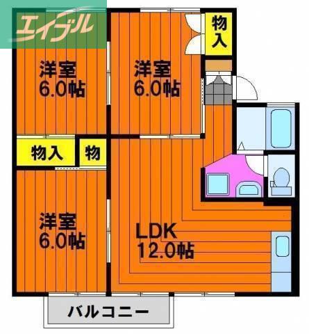 第2アネックス(3LDK/1階)の間取り写真