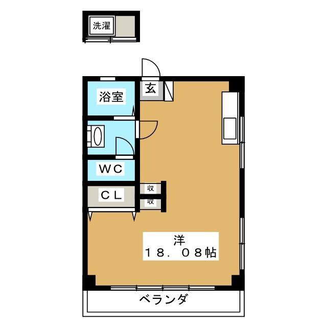 内田マンション(ワンルーム/2階)の間取り写真