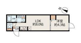 CIEL北赤羽(1LDK/2階)の間取り写真