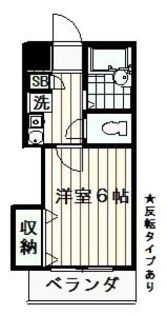 モイスペンテII(1K/1階)の間取り写真