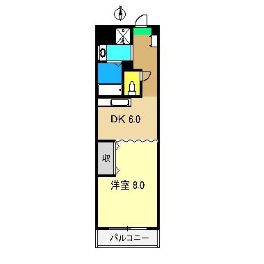 マンションパル(1DK/3階)の間取り写真