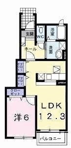 LIBRA HOUSEIII(1LDK/1階)の間取り写真