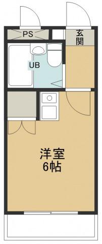 煉瓦館65(ワンルーム/3階)の間取り写真