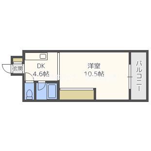 東洋プラザ高倉(1DK/5階)の間取り写真